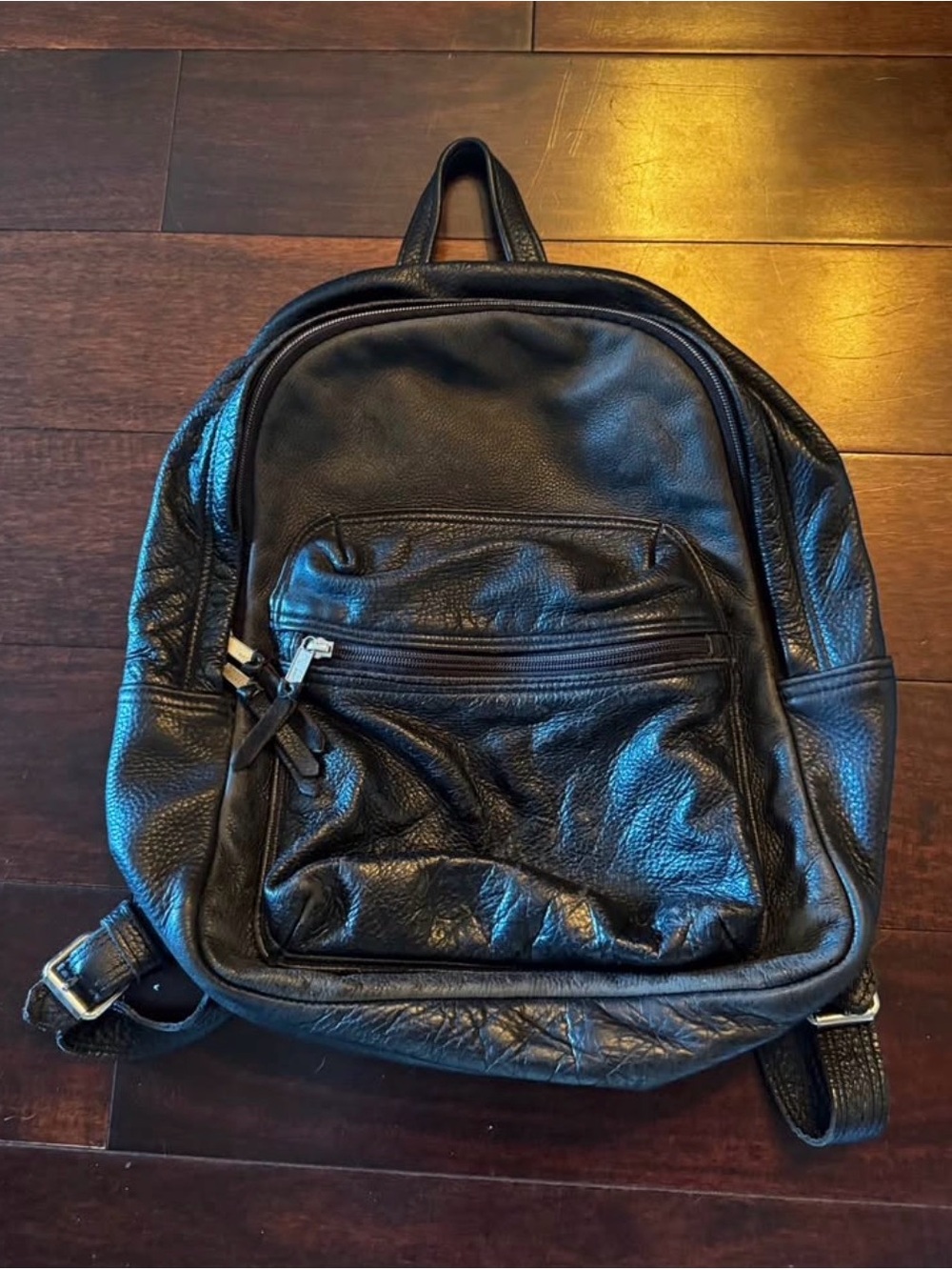 Vintage Black Leather Backpack / Toronto's Casta Brava